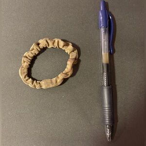 LIKE NEW - small tan scrunchie